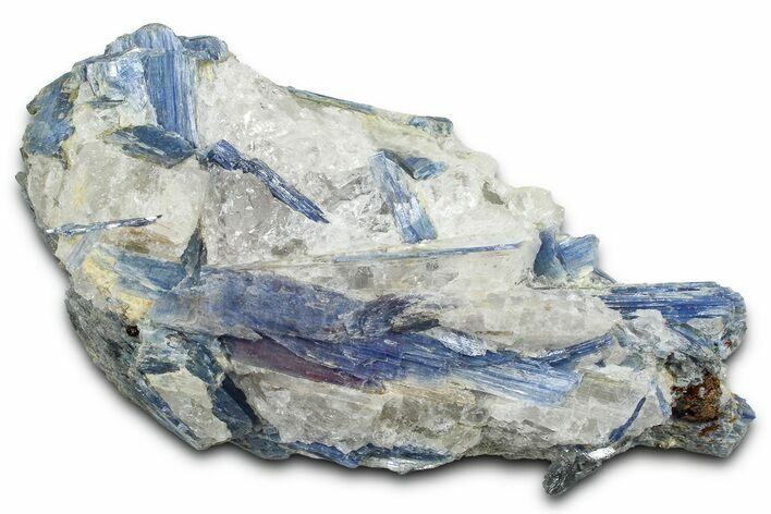 Vibrant Blue Kyanite Crystals and Staurolite In Quartz - Brazil #368802